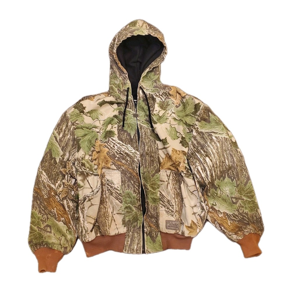 Vintage Walls Canvas Hoodie Camo Jacket Mens Large (42-44) Full Zip Hoodie